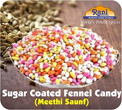 Rani Sugar Coated Fennel Candy 80oz (5lbs) 2.27kg Bulk ~ Indian After Meal Digestive Treat | Vegan | Gluten Friendly | NON-GMO | Kosher | Indian Origin