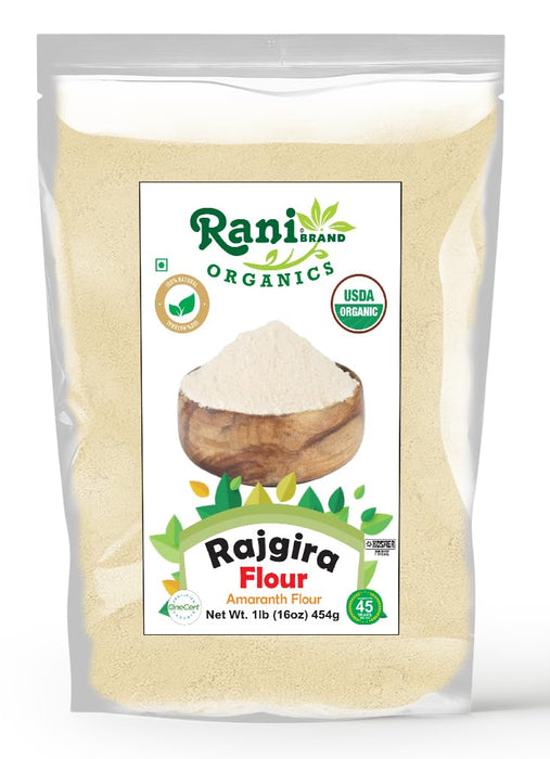 Rani Organic Rajgara Flour (Amaranth Flour) 16oz (1lb) 454g ~ All Natural | Vegan | Gluten Friendly | NON-GMO | Kosher | Indian Origin | USDA Organic Certified