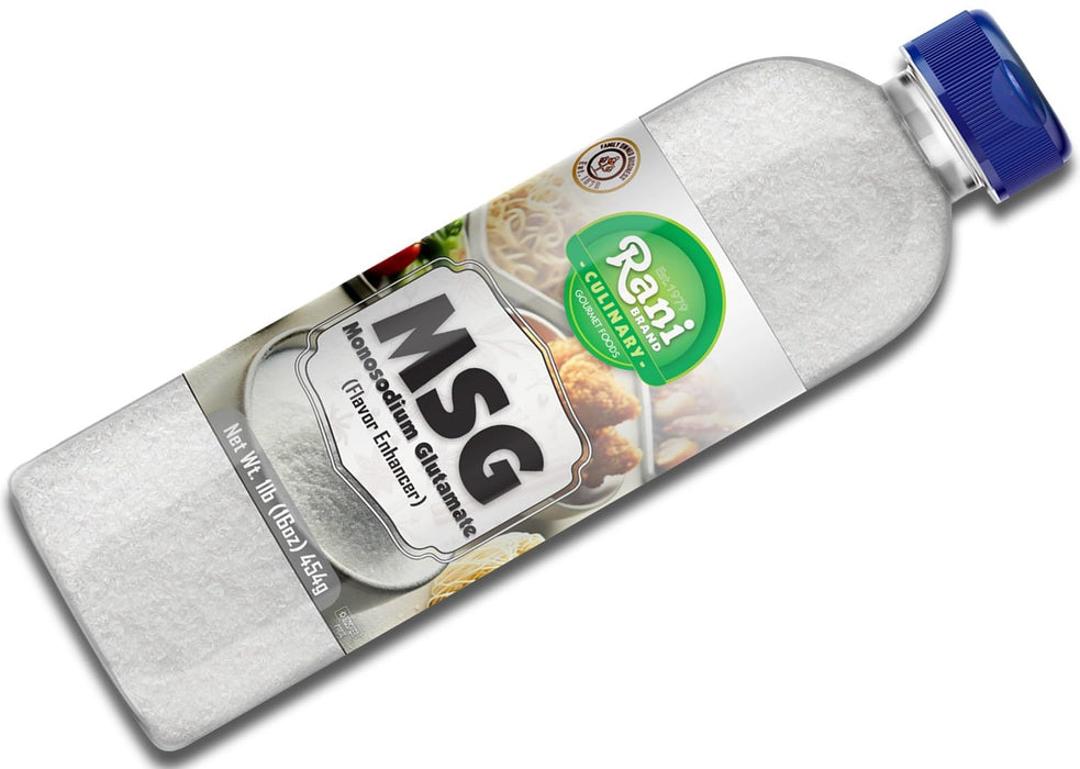 Rani MSG (Monosodium Glutamate) 16oz (1lb) 454g PET Jar ~ Flavor Enhancer, Umami Seasoning, Perfect for stir-frying, roasting, soups | Gluten Friendly | Vegan | NON-GMO | Kosher | Product of USA