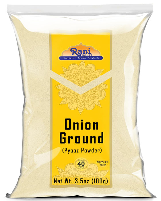 Rani Onion Powder (Pyaaz Powder) 3.5oz (100g) ~ All Natural | Gluten Friendly | Vegan | NON-GMO | Kosher | No Salt or fillers | Indian Origin
