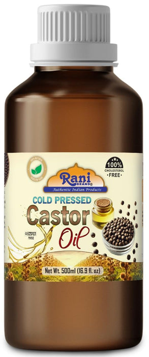 Rani Castor Oil 16.9 Ounce (500ml) Cold Pressed | 100% Natural | NON-GMO | Kosher | Vegan | Gluten Free | Indian Origin