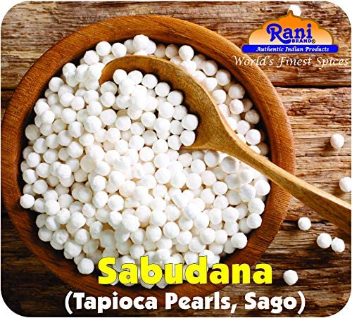 Rani Sabudana (Tapioca / Sago) Pearls 48oz (3lbs) 1.36kg Bulk PET Jar ~ All Natural | Vegan | No Colors | NON-GMO | Kosher | Indian Origin