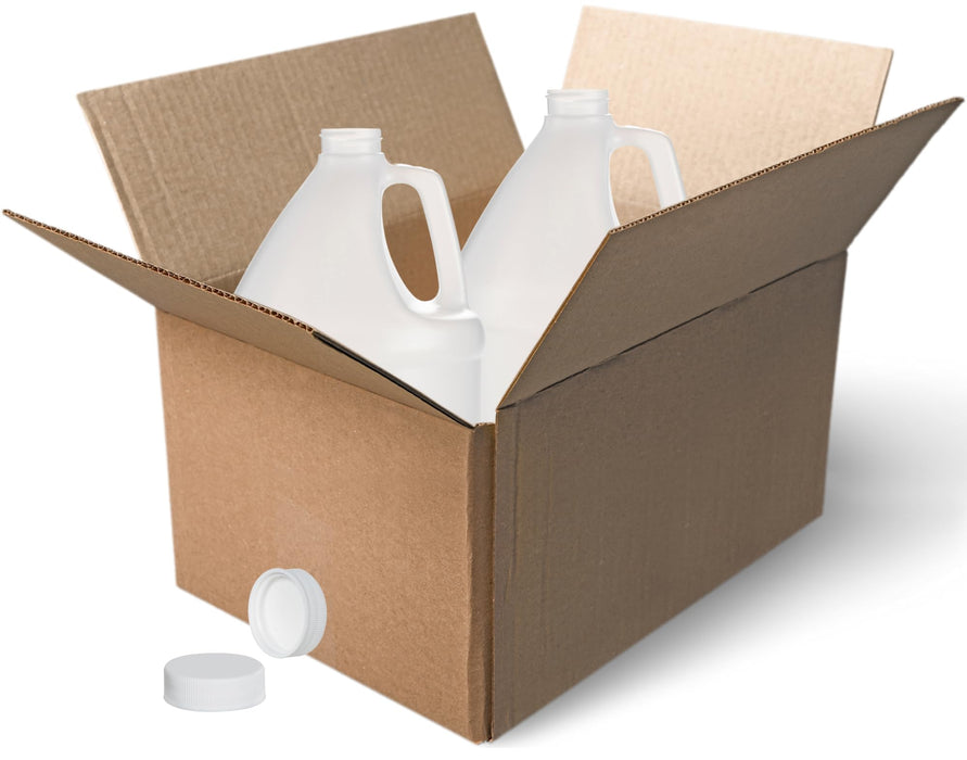 Rani Containers | 1 Gallon HDPE Plastic Jug with Reshipper Box & Child-Resistant Caps | Home & Commercial Use, Containers for Water, Sauces, Food, Soaps, Detergents, Liquids | Made in USA - Pack of 2