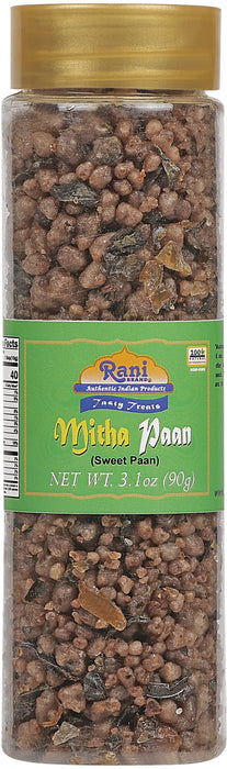Rani Mitha Paan (Sweet Paan) 3.1oz (90g) PET Jar ~ Indian After Meal Digestive Treat | Vegan | Gluten Friendly | NON-GMO | Indian Origin