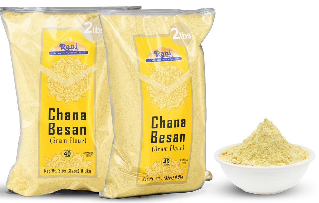 Rani Chana Besan (Chickpeas Flour, Gram) 32oz (2lbs) 908g ~ All Natural | Vegan | Gluten Friendly | NON-GMO | Kosher | Indian Origin