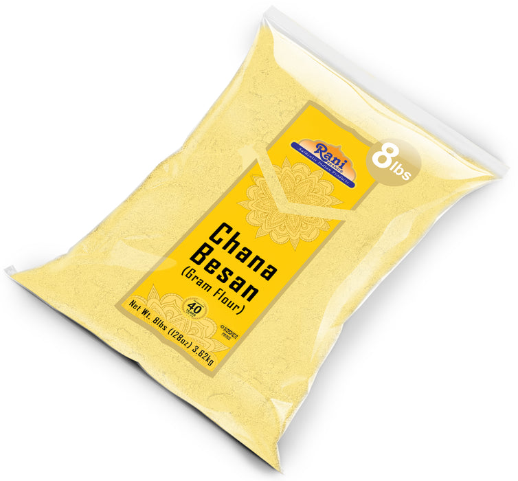 Rani Chana Besan (Chickpeas Flour, Gram) 128oz (8lbs) 3.63kg Bulk ~ All Natural | Vegan | Gluten Friendly | NON-GMO | Kosher | Indian Origin