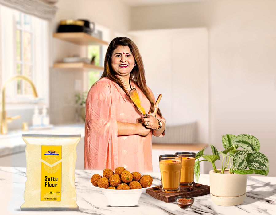 Rani Sattu Flour (Roasted Chana Gram) 28oz (800g) ~ Natural, Salt-Free | Vegan | No Colors | Gluten Friendly | NON-GMO | Kosher | Indian Origin