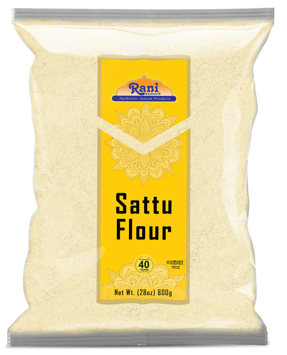 Rani Sattu Flour (Roasted Chana Gram) 28oz (800g) ~ Natural, Salt-Free | Vegan | No Colors | Gluten Friendly | NON-GMO | Kosher | Indian Origin