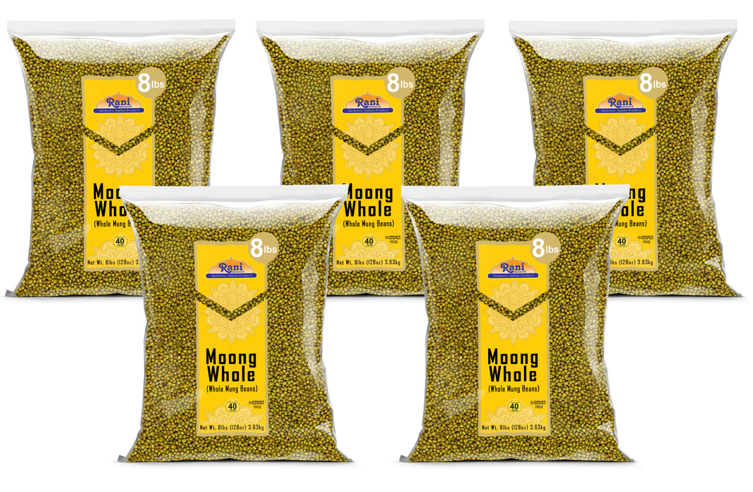 Edit a Product - Rani Moong Whole (Ideal for cooking & sprouting, Whole Mung Beans w/ skin) Lentils Indian 128oz (8lbs) x Pack of 5 (Total 40lbs) Bulk ~ All Natural | Gluten Friendly | Non-GMO | Kosher | Vegan | Indian Origin