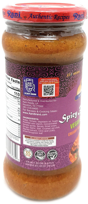 Rani Spicy Butter Chicken Curry Vegan Simmer Sauce 14oz (400g) Glass Jar, Pack of 5 +1 FREE ~ Easy to Use | Vegan | No Colors | All Natural | NON-GMO | Gluten Free | Indian Origin