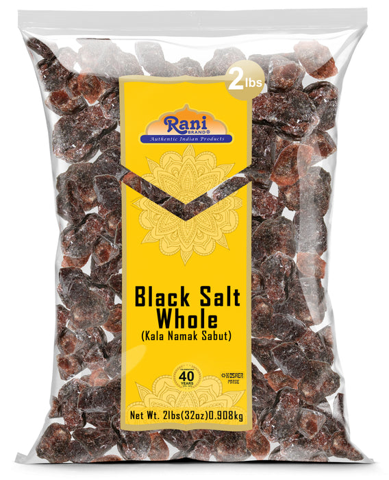 Rani Black Salt Raw Whole (Kala Namak) Mineral 32oz (2lbs) 908g ~ Unrefined, Pure and Natural | Vegan | Gluten Friendly | NON-GMO | Kosher | Indian Origin | Perfect for Tofu Scramble