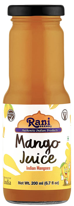 Rani Mango Juice 6.7 fl oz (200 ml) Glass Bottle, Pack of 6 ~ Indian Fruit Beverage | Vegan | Gluten Free | NON-GMO | Indian Origin