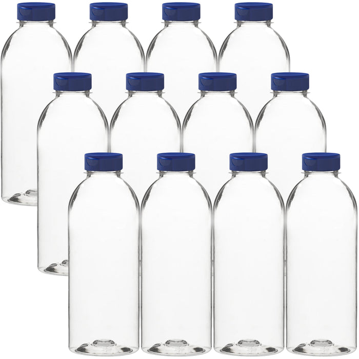 Rani Clear Plastic Bottles | 20oz PET Bottle with Flip-top Caps | BPA - FREE | Home & Commercial Use, Containers for Sauces, Condiments, Shampoo, Lotion, Sanitizer| Made in USA - Pack of 12