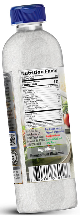 Rani MSG (Monosodium Glutamate) 7oz (200g) PET Jar ~ Flavor Enhancer, Umami Seasoning, Perfect for stir-frying, roasting, soups | Gluten Friendly | Vegan | NON-GMO | Kosher | Product of USA