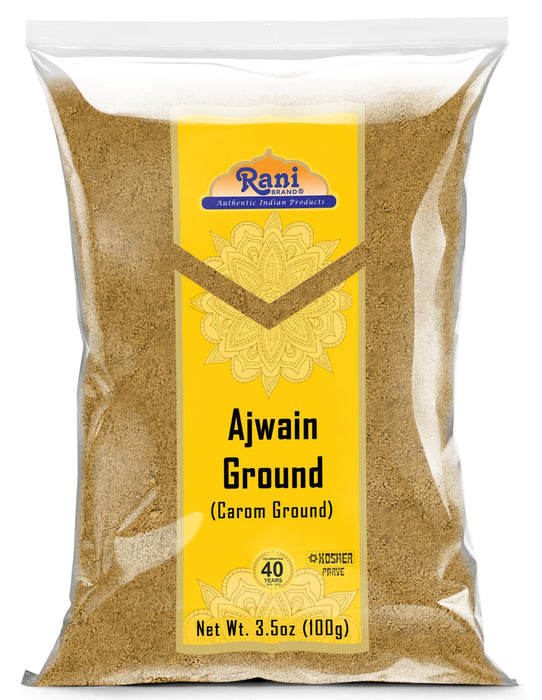 Rani Ajwain Powder (Carom Bishops Weed) Ground Spice 3.5oz (100g) ~ All Natural | Vegan | Gluten Friendly | NON-GMO | Kosher | Indian Origin