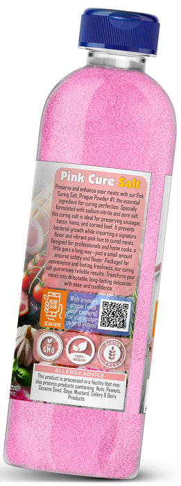 Rani Pink Cure Salt (Special Salt for Curing Meats) 12oz (340g) PET Jar ~ All Natural | Gluten Friendly | NON-GMO | Kosher | Vegan | Product of USA