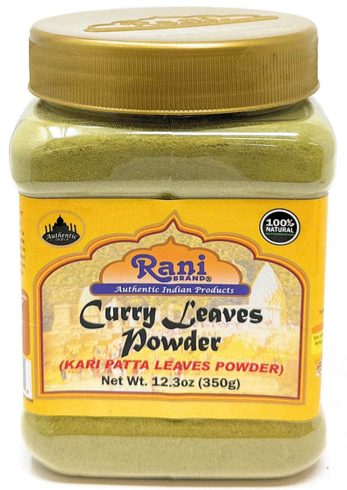 Rani Curry Leaves Powder (Kari Neem Patha) Indian Spice 12.3oz (350g) PET Jar ~ All Natural | Vegan | Gluten Friendly | NON-GMO | Indian Origin