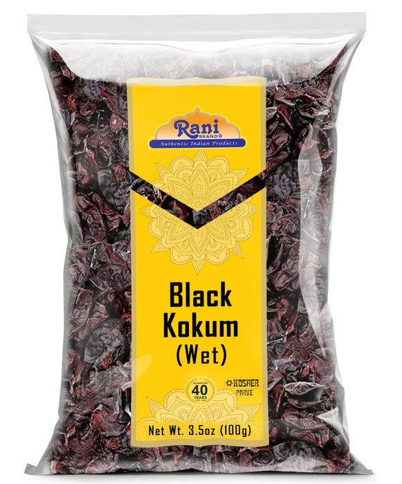 Rani Black Kokum (Wet) Garcinia Indica 3.5oz (100g) ~ All Natural | Gluten Friendly | Vegan | NON-GMO | Kosher | No Salt or fillers | Indian Origin