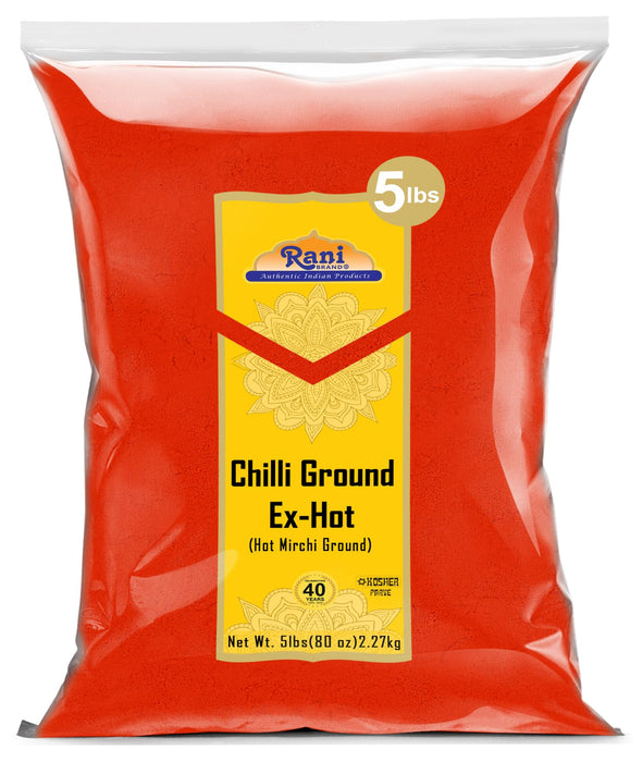 Rani Extra Hot Chilli Powder Indian Spice 80oz (5lbs) 2.27kg Bulk ~ All Natural | Salt-Free | Vegan | No Colors | Gluten Friendly | NON-GMO | Kosher