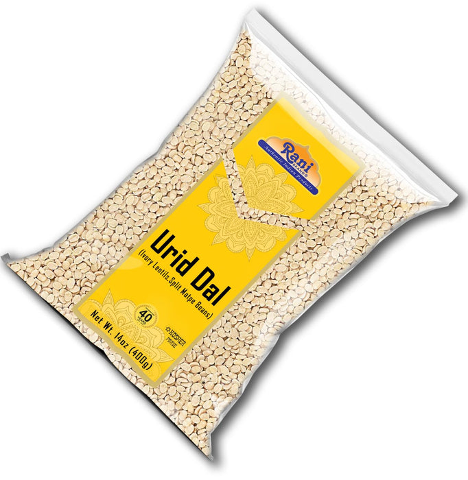 Rani Urid/Urad Dal (Split Matpe Beans Skinless) Indian Lentils 14oz (400g) ~ All Natural | Gluten Friendly | NON-GMO | Kosher | Vegan | Indian Origin