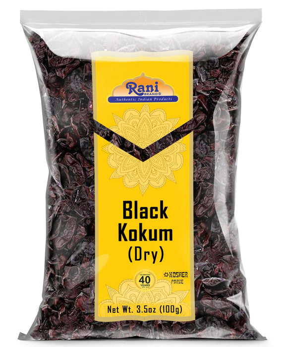 Rani Black Kokum (Dry) Garcinia Indica 3.5oz (100g) ~ All Natural | Gluten Friendly | Vegan | NON-GMO | Kosher | No Salt or fillers | Indian Origin