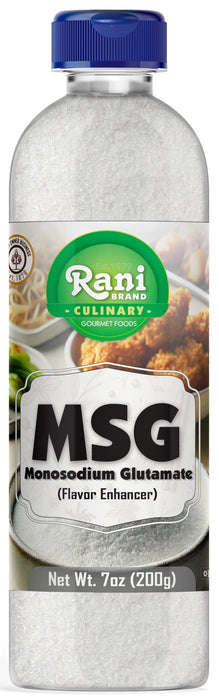 Rani MSG (Monosodium Glutamate) 7oz (200g) PET Jar ~ Flavor Enhancer, Umami Seasoning, Perfect for stir-frying, roasting, soups | Gluten Friendly | Vegan | NON-GMO | Kosher | Product of USA