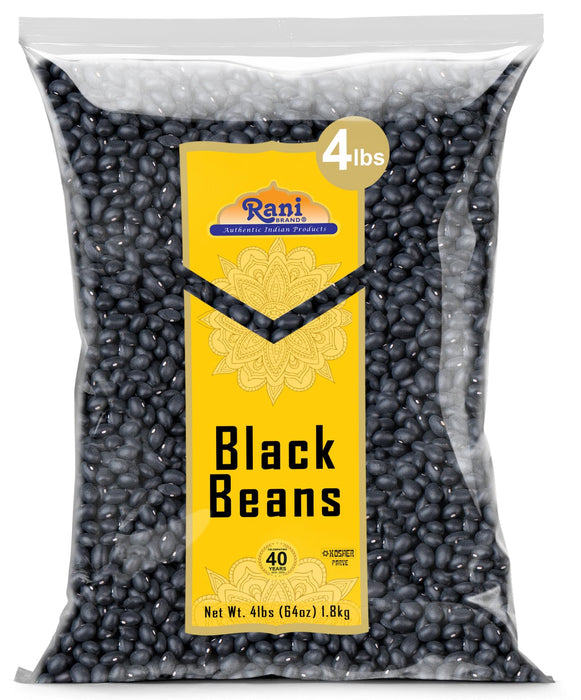 Rani Black Beans (Thull Rajma) 64oz (4lbs) 1.81kg Bulk ~ All Natural | Vegan | Gluten Friendly | NON-GMO | Kosher | Product of USA