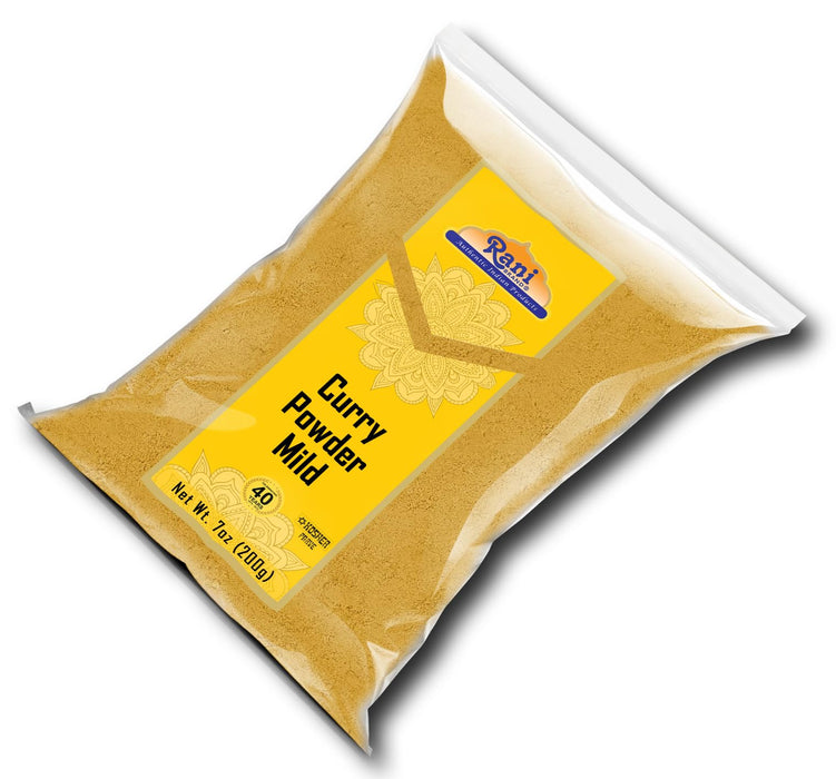 Rani Curry Powder Mild Natural 10-Spice Blend 200g (7oz) ~ Salt Free | Vegan | No Colors | Gluten Friendly | NON-GMO | Kosher | NO Chili or Peppers