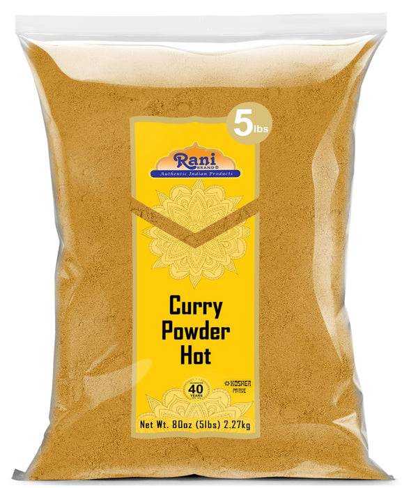 Rani Curry Powder Hot Natural 11-Spice Blend 80oz (5lbs) 2.27kg Bulk ~ Salt Free | Vegan | Gluten Friendly | NON-GMO | Kosher