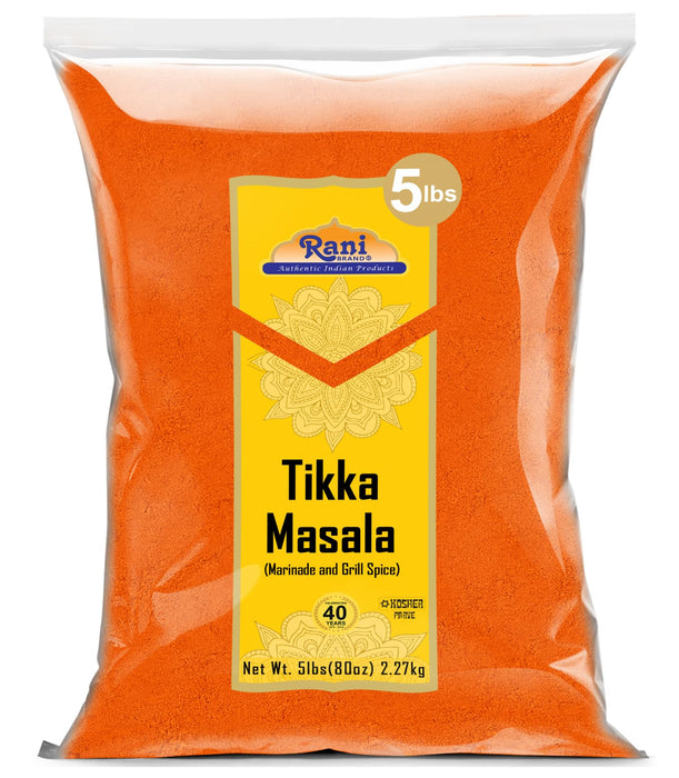 Rani Tikka Masala Indian 7-Spice Blend 80oz (5lbs) 2.27kg Bulk ~ All Natural | Salt-Free | Vegan | No Colors | Gluten Friendly | NON-GMO | Kosher