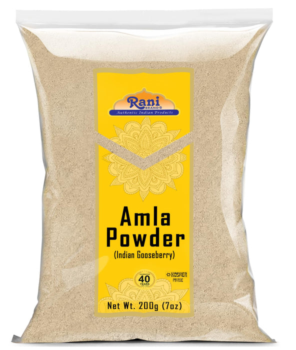 Rani Amla Powder (Indian Gooseberry) 7oz (200g) ~ All Natural | No Color | Gluten Friendly | Vegan | NON-GMO | Kosher | No Salt or fillers | Indian Origin
