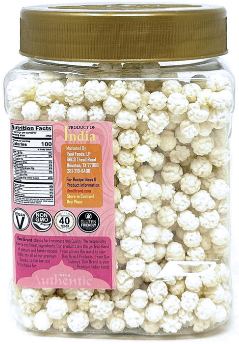 Rani Sweet Makhana (Sugar Candy) 17.5oz (1.1lbs) 500g PET Jar ~ All Natural | Vegan | No Preservatives | Gluten Friendly | Indian Origin | Ready to Eat