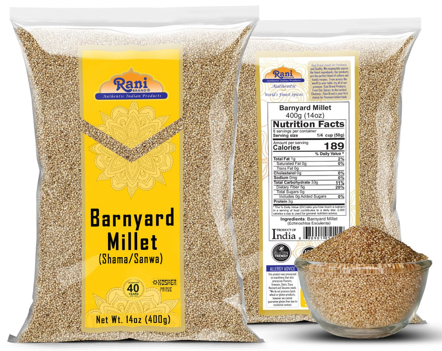 Rani Barnyard Millet (Echinochloa Esculenta Frumantacea) Whole {3 Sizes Available}