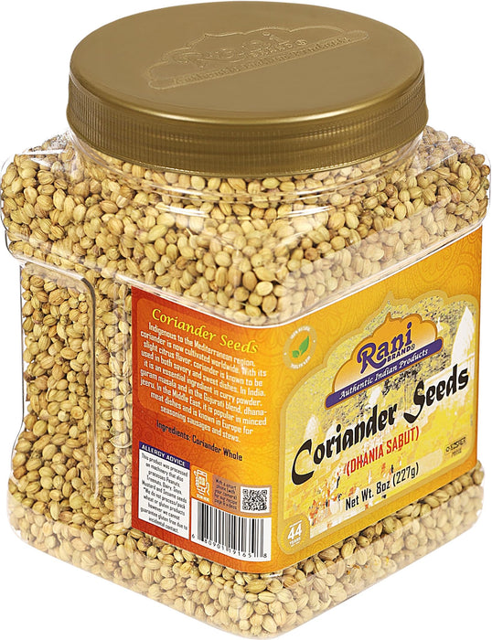 Rani Coriander (Dhania) Seeds Whole, Indian Spice 8oz (227g) ~ All Natural ~ Gluten Friendly | NON-GMO | Vegan | Kosher | Indian Origin