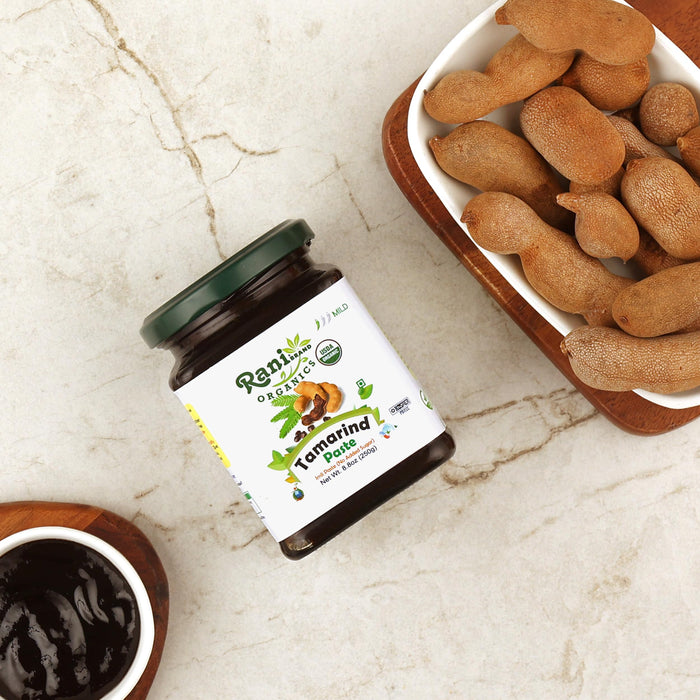 Rani Organic Tamarind Paste (Imli Paste) 8.8oz (250g) Glass Jar, No Sugar Added ~ All Natural | Vegan | Gluten Free | No Colors | NON-GMO | Kosher | Indian Origin | USDA Certified Organic