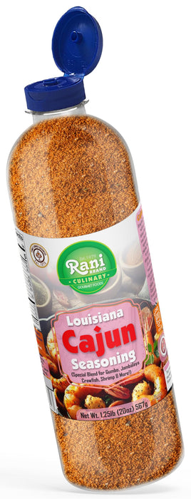 Rani Louisiana Cajun Seasoning (Special Blend for Gumbo, Jambalaya Crawfish, Shrimp) 20oz (1.25lbs) 567g PET Jar ~ All Natural | Gluten Friendly | NON-GMO | Kosher | Vegan | Product of USA