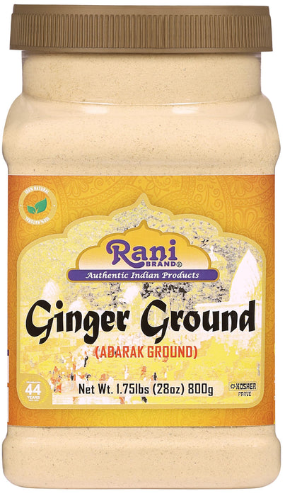 Rani Ginger (Adarak) Powder Ground, Spice 28oz (1.75lbs) 800g Bulk PET Jar ~ Natural | Vegan | Gluten Friendly | NON-GMO | Kosher | Indian Origin