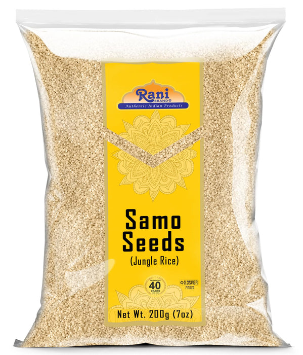 Rani Samo Seeds Whole (Japanese barnyard millet/Jungle Rice/Moriyo/Samak Rice) Echinochloa frumentacea 7oz (200g) ~ All Natural | Vegan | Gluten Friendly | Kosher | NON-GMO | Indian Origin