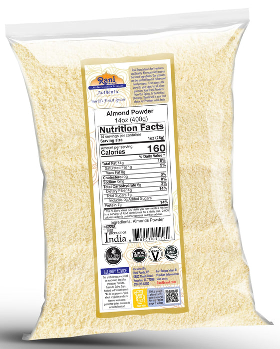 Rani Almonds Powder 14oz (400g) ~ All Natural | Gluten Friendly | NON-GMO | Kosher | Vegan | Product of USA