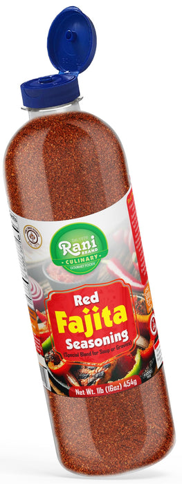 Rani Red Fajita Seasoning (Special Blend for Soup or Gravies) 16oz (1lb) 454g PET Jar ~ All Natural | Gluten Friendly | NON-GMO | Kosher | Vegan | Product of USA