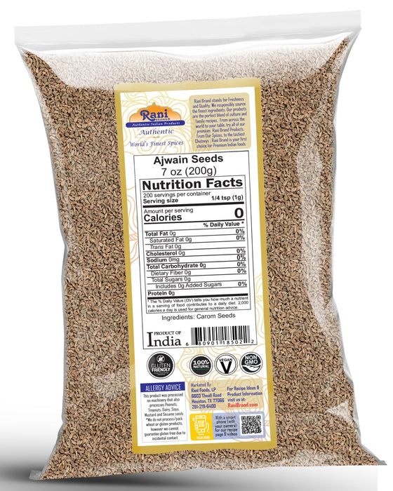 Rani Ajwain Seeds (Carom Bishops Weed) Spice Whole {9 Sizes Available}