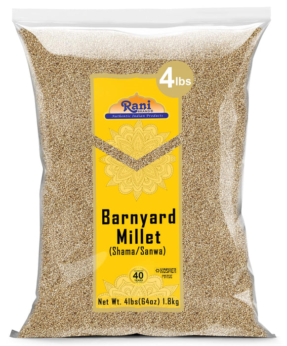 Rani Barnyard Millet (Echinochloa Esculenta Frumantacea) Whole Ancient Grain Seeds 64oz (4lbs) 1.81kg Bulk ~ All Natural | Gluten Friendly | NON-GMO | Kosher | Vegan | Indian Origin | Shama/Sanwa