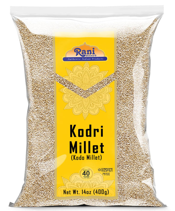 Rani Kodri (Polished Kodo Millet Seeds) Ancient Grains 400g (14oz) ~ All Natural | Gluten Friendly | NON-GMO | Kosher | Vegan | Indian Origin (Varagu / Kodra / Harka)