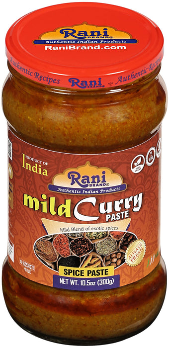 Rani Curry Paste MILD (Spice Paste) 10.5oz (300g) Glass Jar, Pack of 5+1 FREE~No Colors | All Natural | NON-GMO | Kosher | Vegan | Gluten Free | Indian Origin