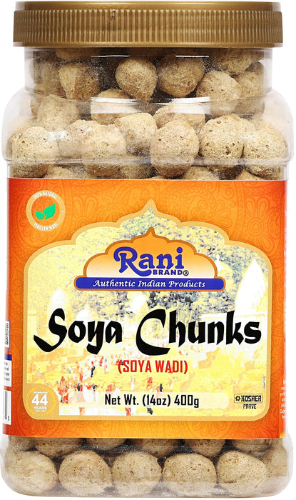 Rani Soya Chunks Nuggets (High Protien) Vadi 14oz (400g) ~ All Natural, Salt-Free | Vegan | Kosher | No Colors | Gluten Friendly | Meat Alternate Substitute