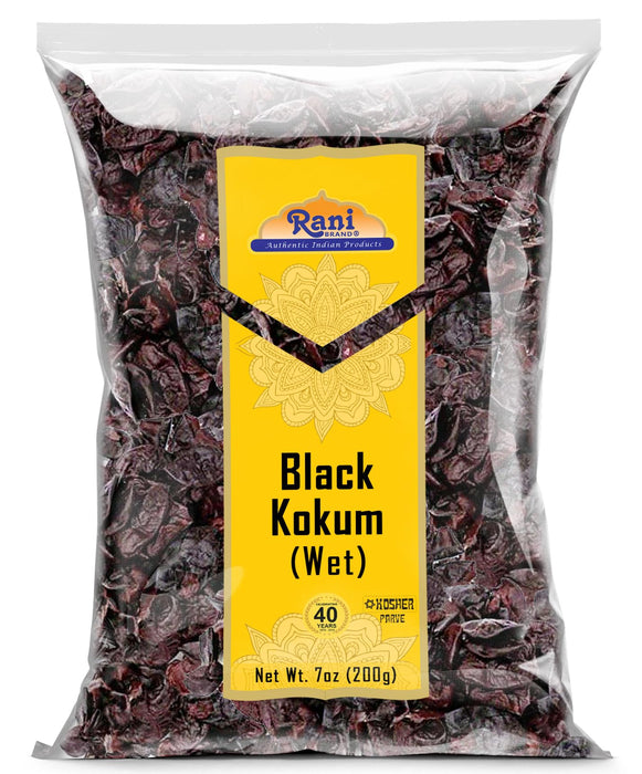 Rani Black Kokum (Wet) Garcinia Indica 7oz (200g) ~ All Natural | Gluten Friendly | Vegan | NON-GMO | Kosher | No Salt or fillers | Indian Origin