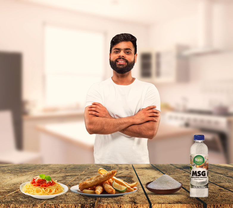 Rani MSG (Monosodium Glutamate) 7oz (200g) PET Jar ~ Flavor Enhancer, Umami Seasoning, Perfect for stir-frying, roasting, soups | Gluten Friendly | Vegan | NON-GMO | Kosher | Product of USA