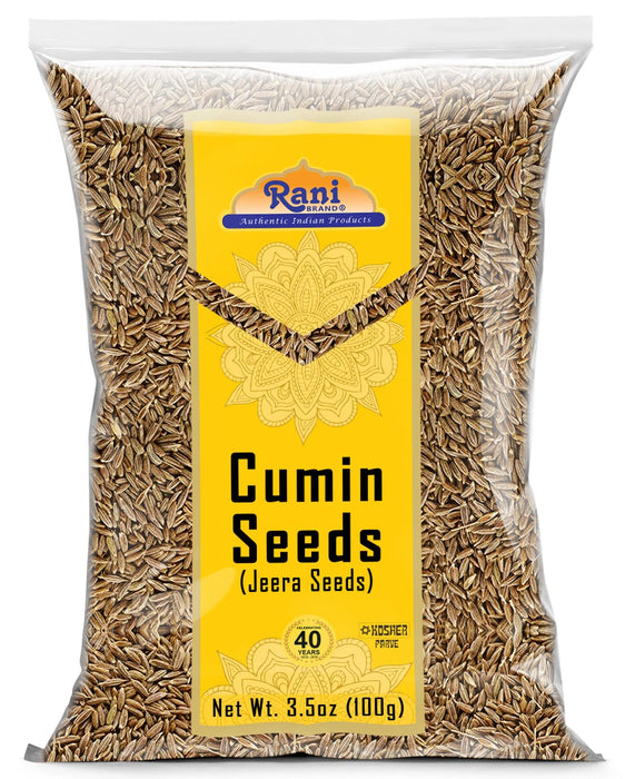 Rani Cumin Seeds Whole (Jeera) Spice 3.5oz (100g) ~ All Natural | Gluten Friendly | NON-GMO | Kosher | Vegan | Indian Origin