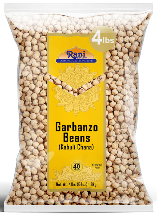 Rani Garbanzo Beans (Kabuli Chana) 64oz (4lbs) 1.81kg ~ All Natural | Vegan | Gluten Friendly | NON-GMO | Kosher | Indian Origin