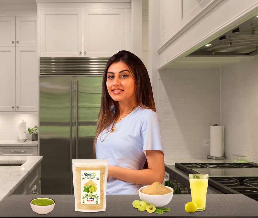 Rani Organic Amla Powder (Gooseberry Powder) 7oz (200g) ~ All Natural | No Color | Gluten Friendly | Vegan | NON-GMO | Kosher | No Salt or fillers | Indian Origin | USDA Organic Certified